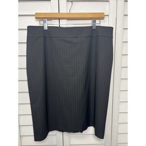 Antonio Melani Katie Pinstripe Pencil Skirt Women's Size 14 Black
